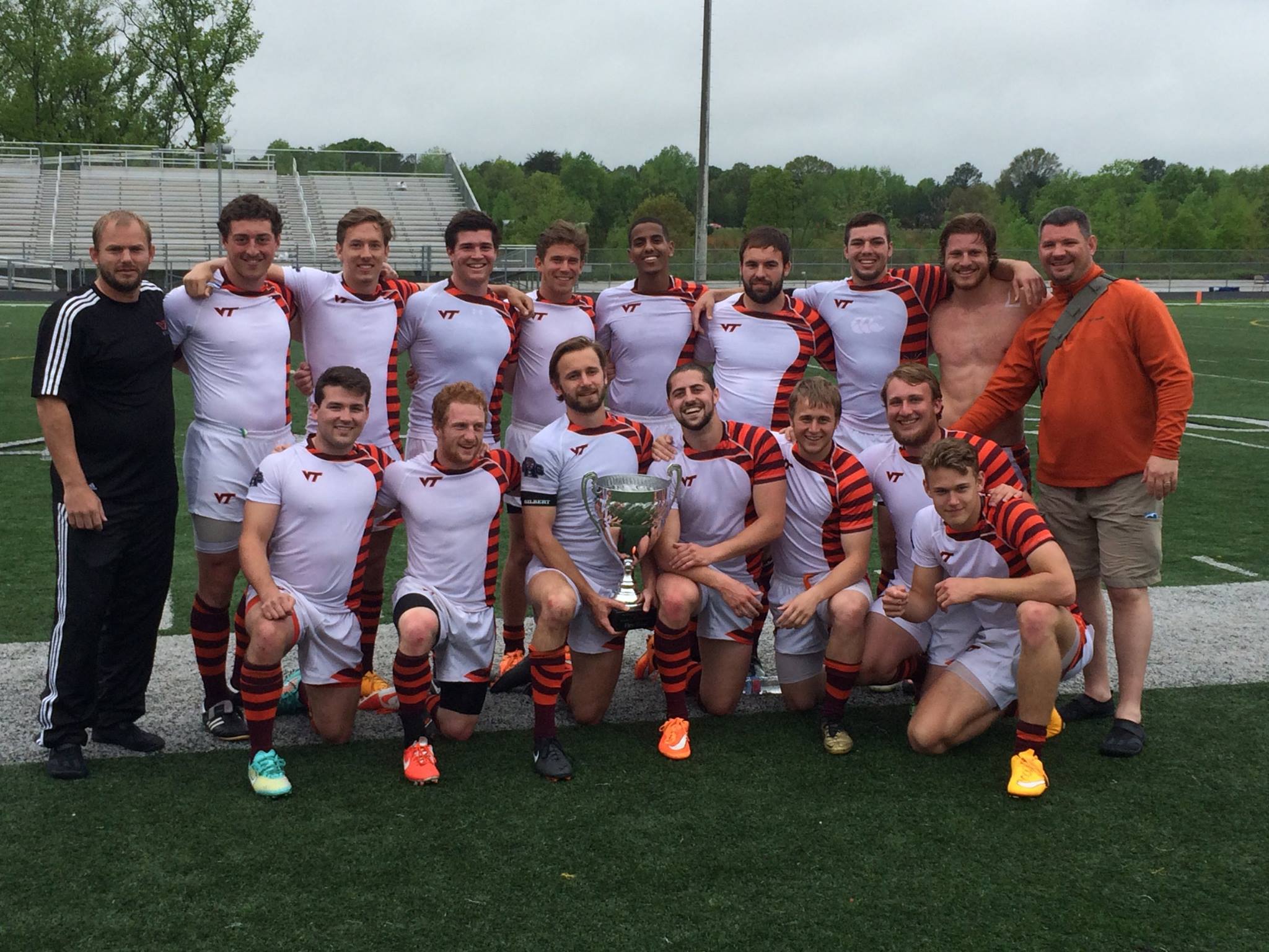 Virginia Tech Rugby championship win at ACRL 7s championships; courtesy of Mike Donahue