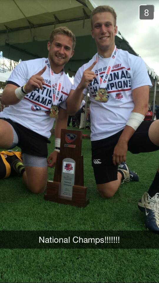 James Madison Rugby Celebrating a championship win; photo courtesy of James Madison Rugby 